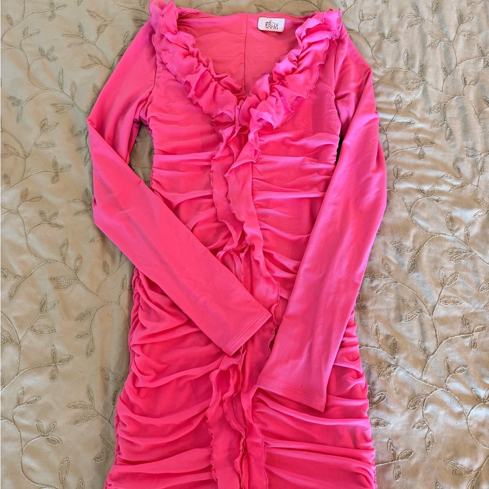 Oh Polly Vibrant Pink Dress